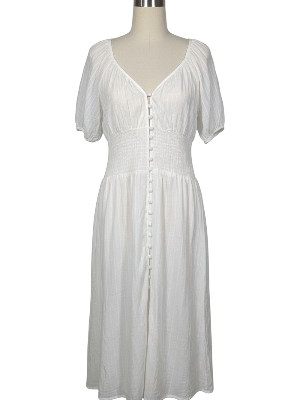 Joe's Jeans The Monet Maxi Dress | White | Pockets | NWT | Made of Recycled Mate - Picture 6 of 12